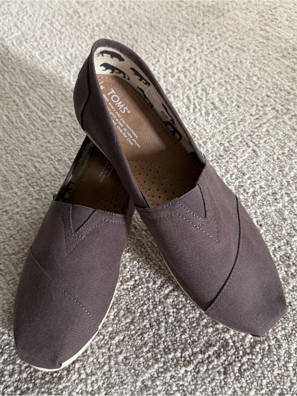 TOMS Ash Canvas Alpargata Classic BNWOT